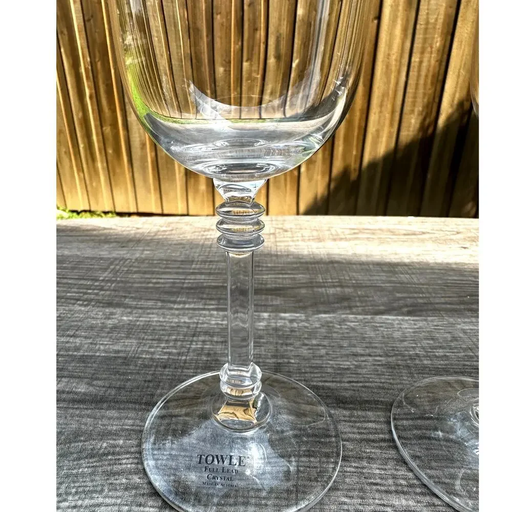 Towle TOC71NO Elegant Austrian Crystal Water Goblet -Excellent-Set of 3